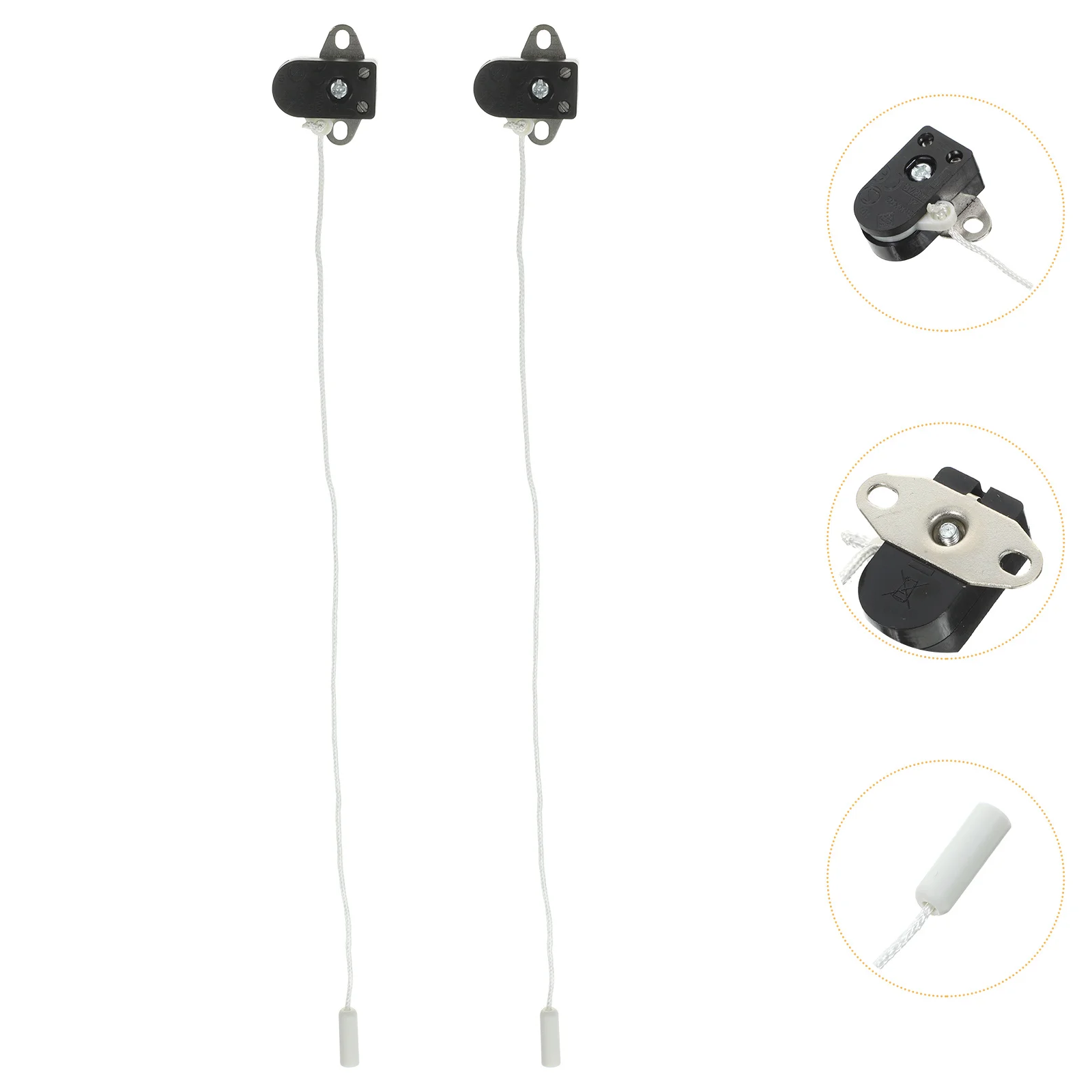 

2Pcs Pull Cord Light Pull Switch Lamp Replacement Rope Wall Mount for Bathroom Bedroom Ceiling Lighting Accessory