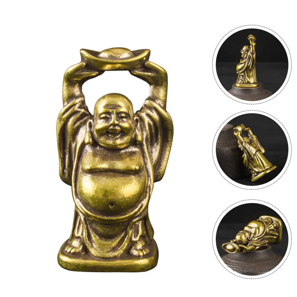 

1Pcs Deluxe Bronze Buddha Sculpture Style Table Decor for Living Room Desk Positive Energy Attracting Wealth and