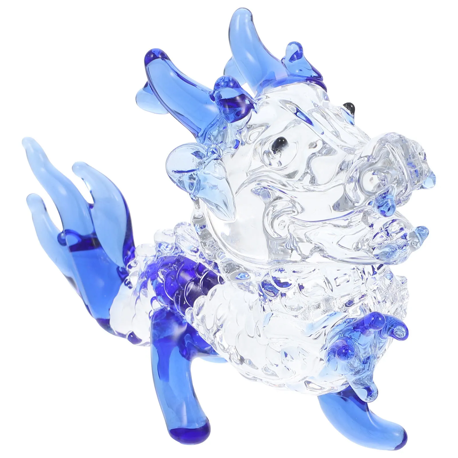 

Crystal Dragon Sculpture Premium Material Desktop Dragon Statue for Home Study Decoration Quartz Crafts Decor