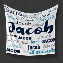 Name Personalized Baby Infant Custom Flannel Fleece Blanket Swaddle Wrap For Newborn Boy Girl Baby Crib Bedding Birthday Gift