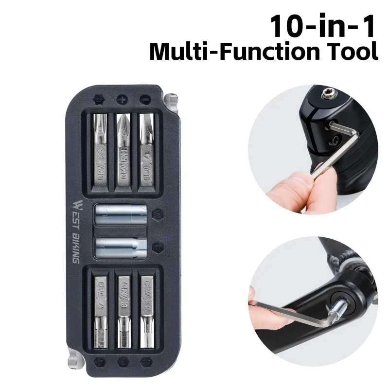 10-in-1 Portable Bicycle Repair Tool Kit Multi-Model Hex Key Bike Maintenance Combination Tools Cycling Accessories