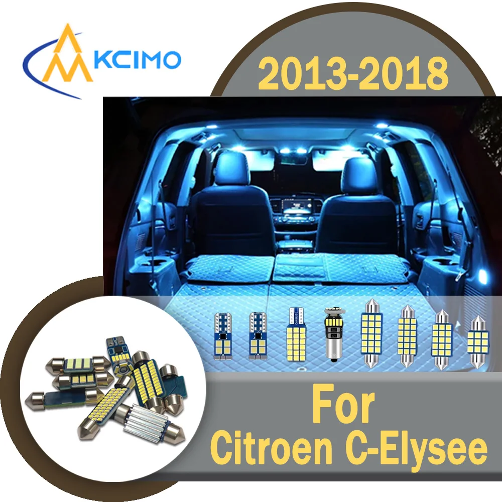 

Суперяркий комплект светодиодных ламп для салона без ошибок CANBUS для Citroen C-Elysee 2013-2018, лампы для освещения карты, набор автомобильных ламп без мерцания