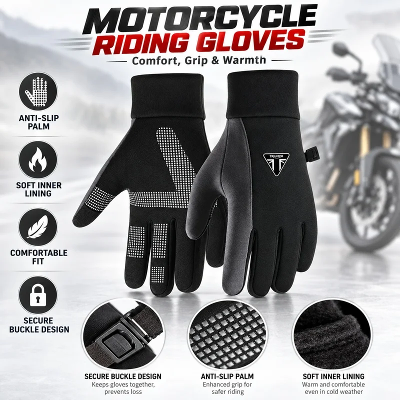 For TRIUMPH Customization Motorcycle Accessories Outdoor Warm Windproof Motocross Riding Gloves