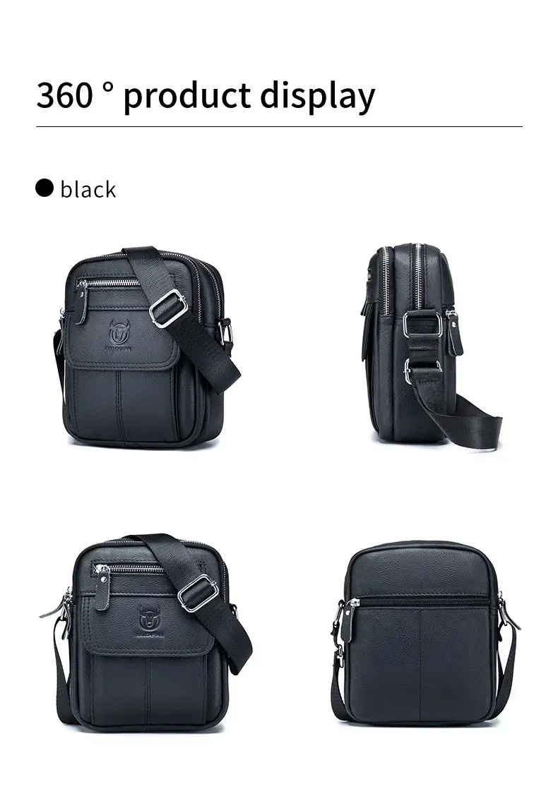 Bull captain lässige Herren Umhängetaschen Business Umhängetasche hochwertige Herren Rindsleder Tasche Mini große Kapazität Tasche – Detail 11