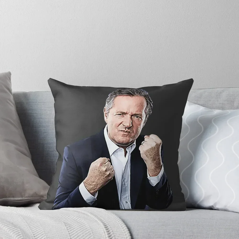 Piers Morgan. Big M, small organ. Throw Pillow pillow cover luxury Pillowcase pillow