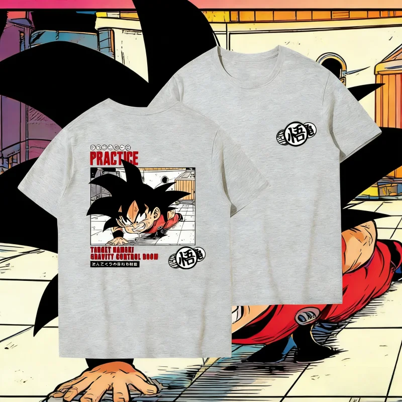 

Летняя футболка 2026 года в стиле ретро Dragon Ball, высококачественная хлопковая футболка оверсайз для мужчин с принтом Гоку, доступна также детская унисекс-модель.