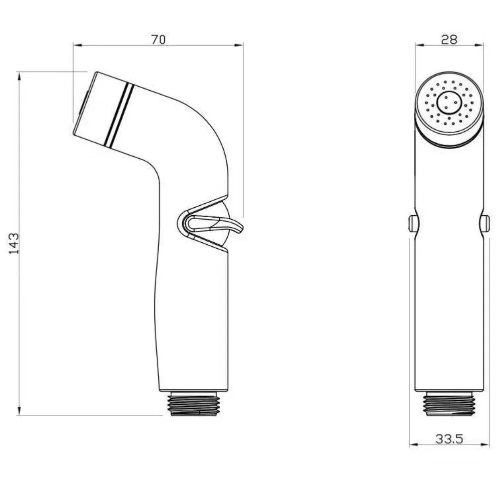 Flow Adjustable Bidet Sprayer Health Faucet Hand Shower Easy Control For Elders Holder Chrome Bath Faucets Head