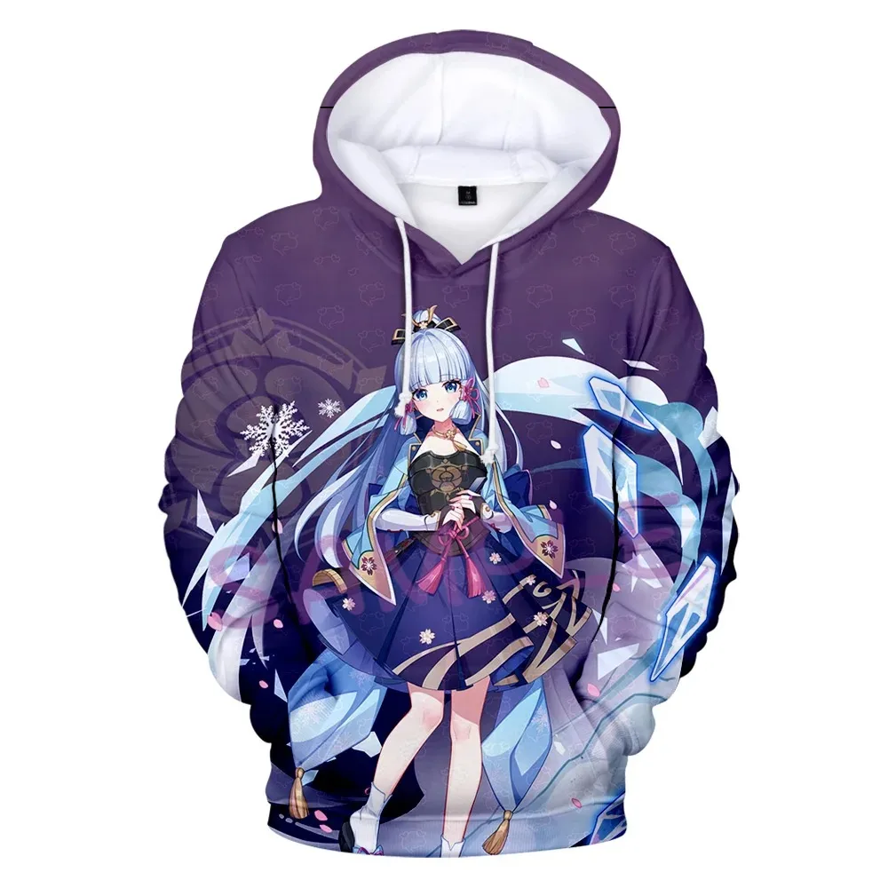 

Women Genshin Impact Kamisato Ayaka 3D Print Hoodies, moda Sportswear, Harajuku Streetwear, Kawaii Kids Clothes