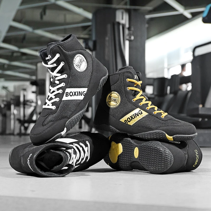 

New Men's Professional Boxing Boots, Lightweight Indoor Squat Training Shoes, High-quality Breathable Boxing Sports Shoes