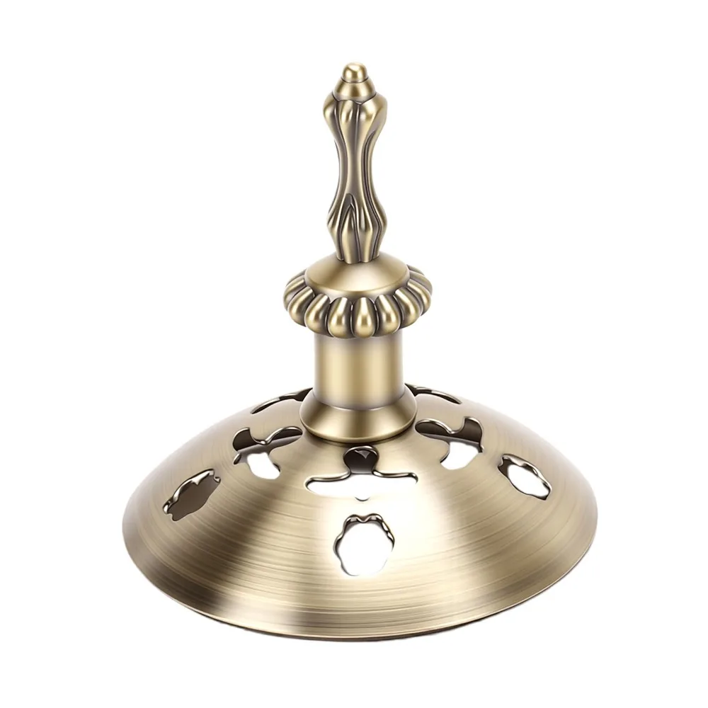 1pcs Antique Antique Bronze Incense Burner Metal Hollow Out Carving Incense Stand Bakhoor Holder Home