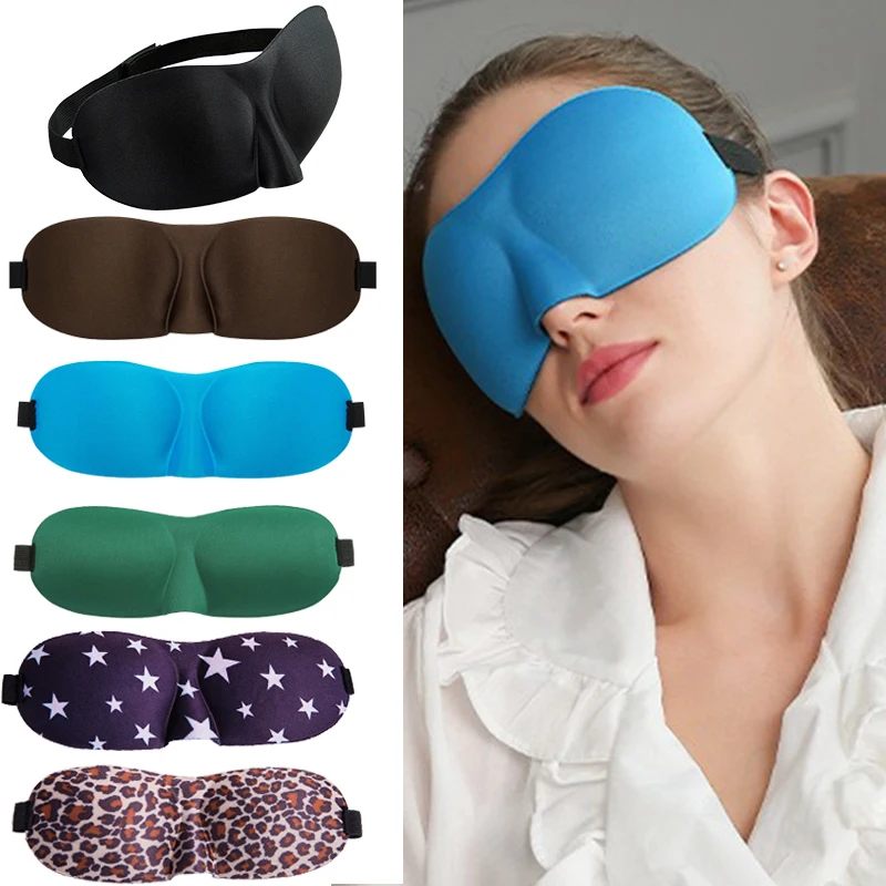 

3D Sleeping Mask Eyepatch Block Out Light Eye Women Men Portable Blindfold Travel Eyepatch Soft Cover RestRelax Sleep SMYZ007