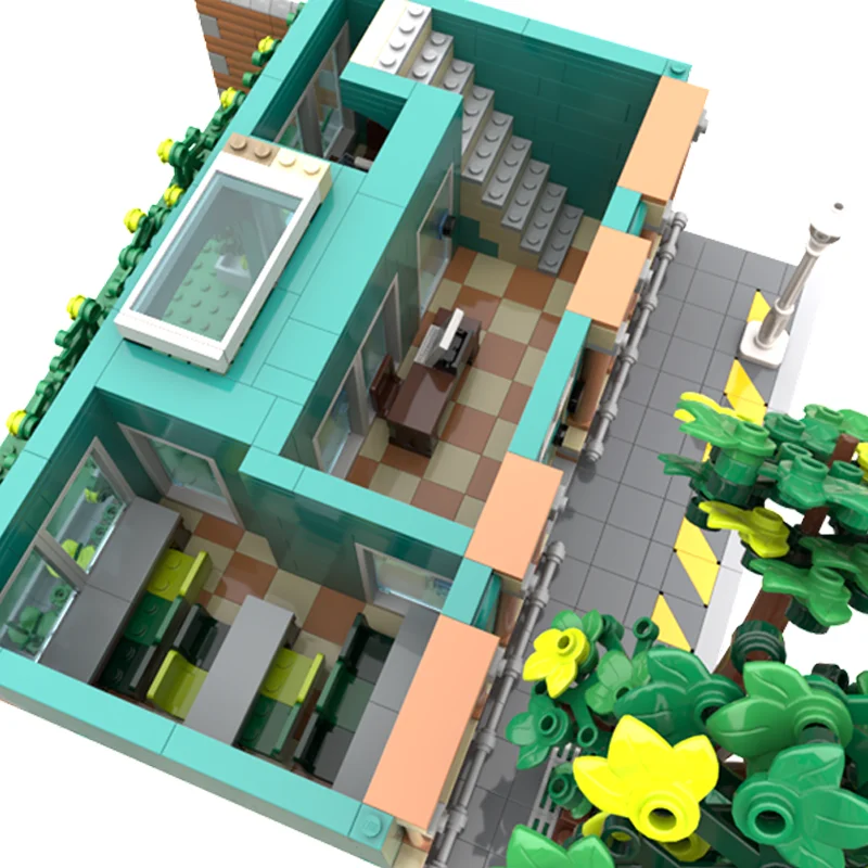 3332 Uds. Edificios modulares escolares MOC, bloques de construcción DIY, juguete creativo de Navidad para niños, construcción de regalos