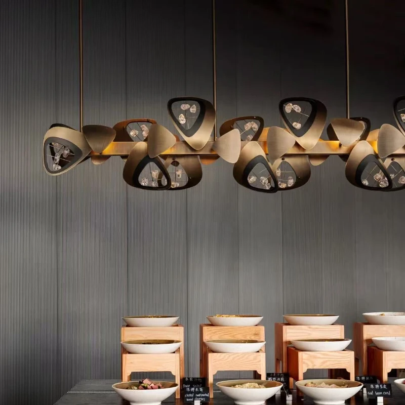 

Modern Nordic Triangular Elliptical Hollow LED Chandelier Pendant Lamp Ceiling Light lustre Home interior lighting