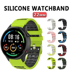 22mm Silicone Band For Xiaomi Mi Watch Color Sports Edition Strap Watchband Two-Tone Replacement Bracelet Wristband