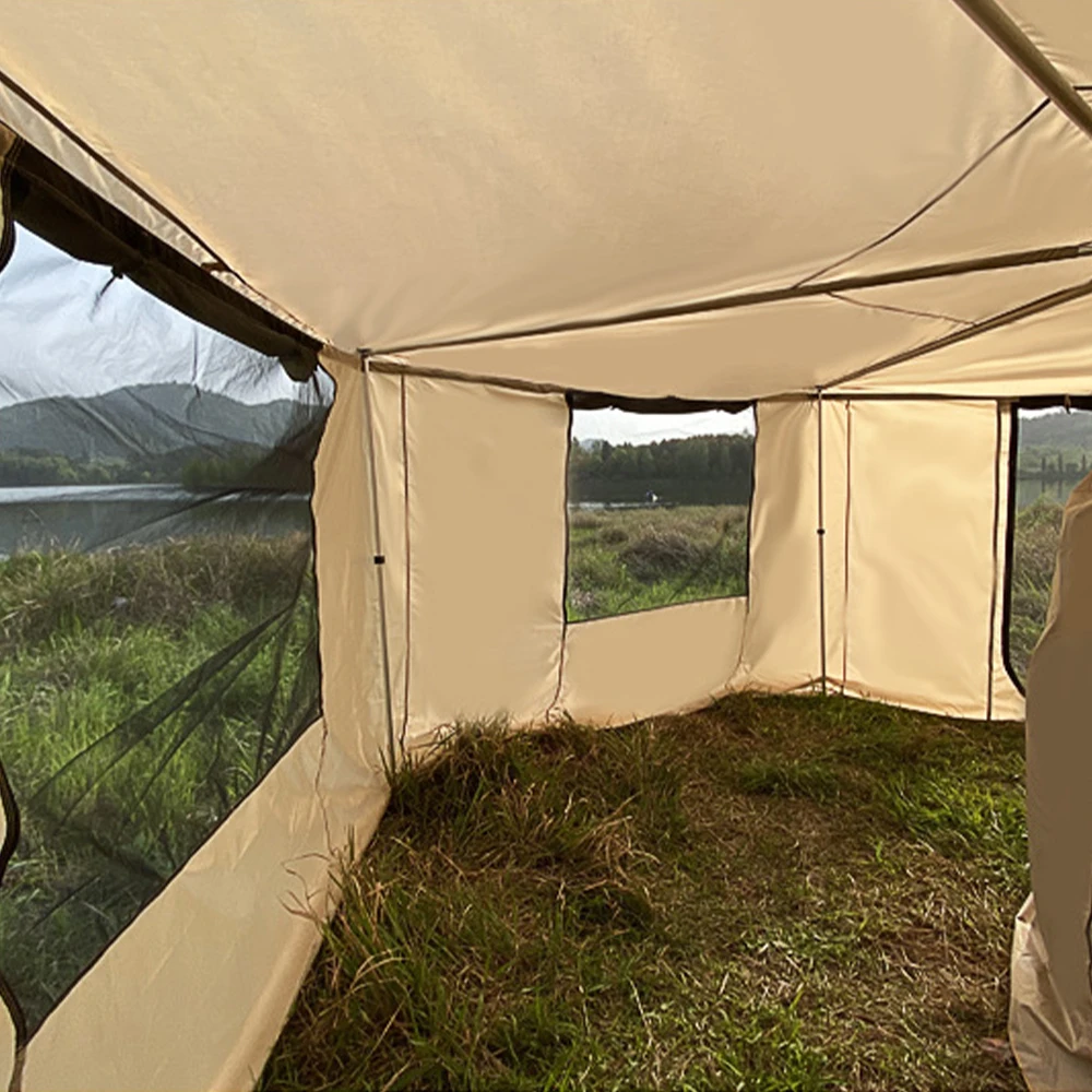 270 Awning Side Room Waterproof Windproof Wall Annex Outdoor Camping Tent RV Screen Awning Room with Window