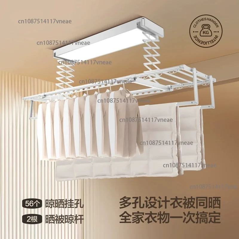 Smart Automatic Laundry Control Ceiling Electric Lifting Rack Hanging Cloth Dryer