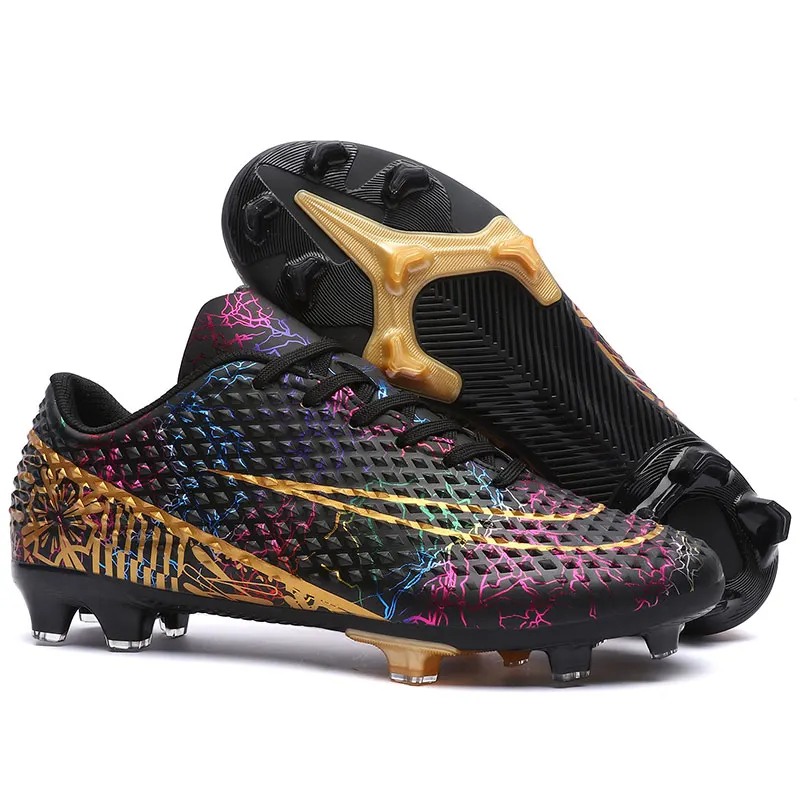 

2025 Football Shoes Children Football Shoes Grass Society Indoor Training Original Boy Girl Soccer Shoes Cleats Non Slip Kids Fo