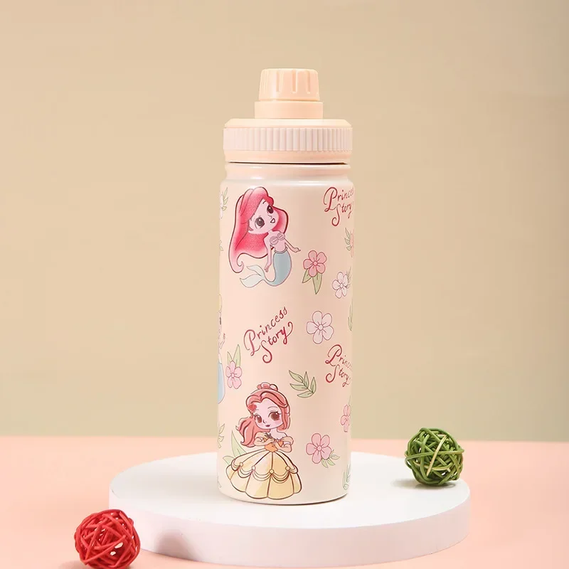 Taza térmica de dibujos animados para niños, botella de agua Kawaii para exteriores, de acero inoxidable 304, 800ml, Lotso Kuromi, Mermaid Winnie The Pooh