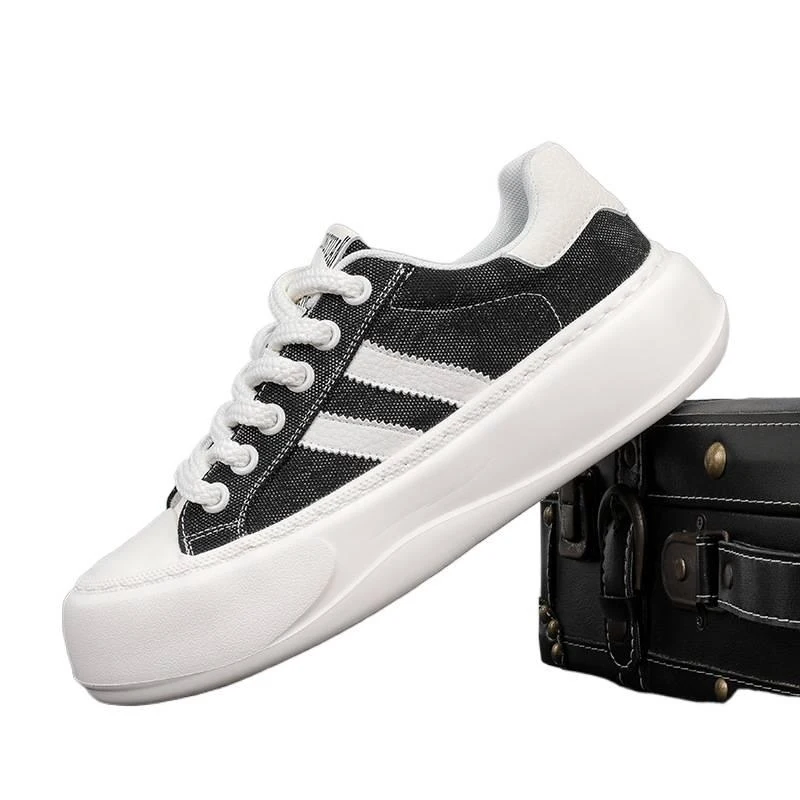 

New Spring Men's Shoes Chinese Style Breathable Plaid Lace-up Low-top Men's Casual Canvas Shoes