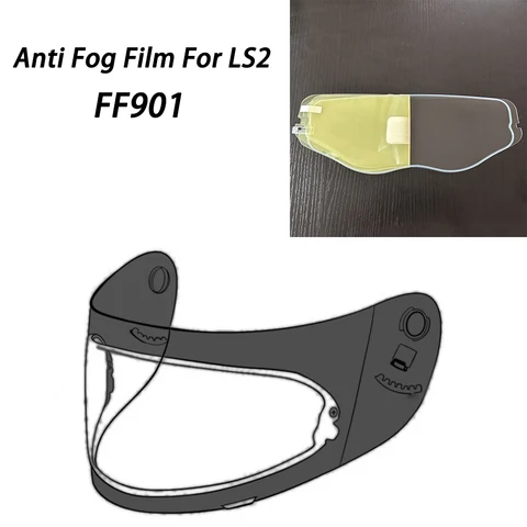 FF901 Пленка для козырька шлема, противотуманная, подходит для объектива LS2 FF901, противотуманная пленка, аксессуары для мотоциклетного шлема