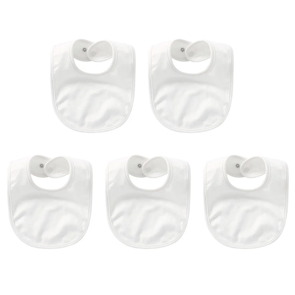 

5Pcs Pure Cotton Baby Bibs Newborn Drool Towels Absorbent Soft Fabric for Drooling Babies Adjustable Snap Design Comfortable Fit
