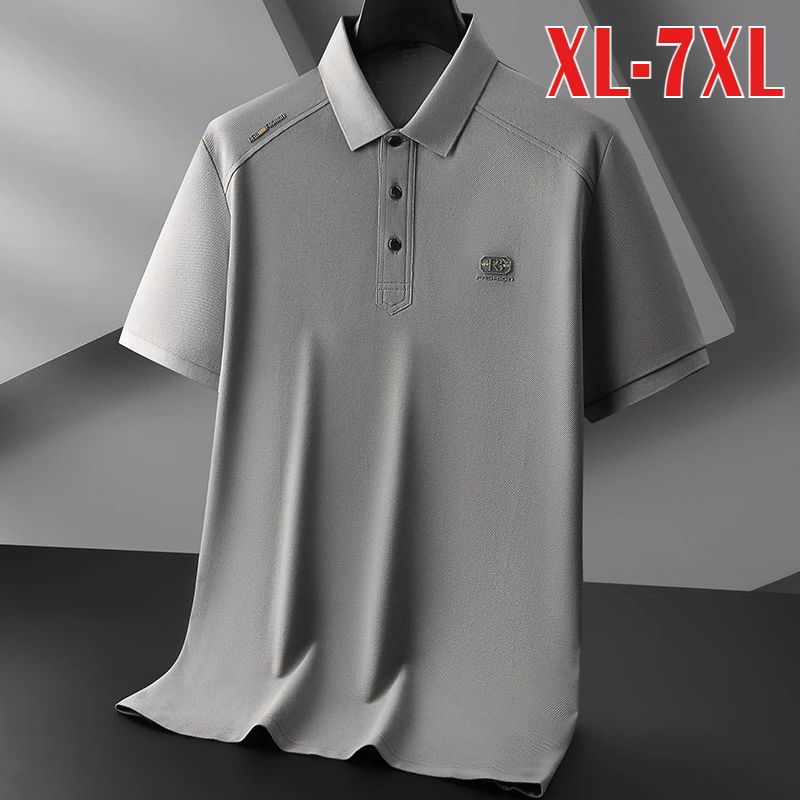 

Minglu Cotton Summer Men's Polo Shirts Luxury Raglan Sleeve Solid Color Turn Down Collar Casual Male Tees Plus Size 6XL 7XL