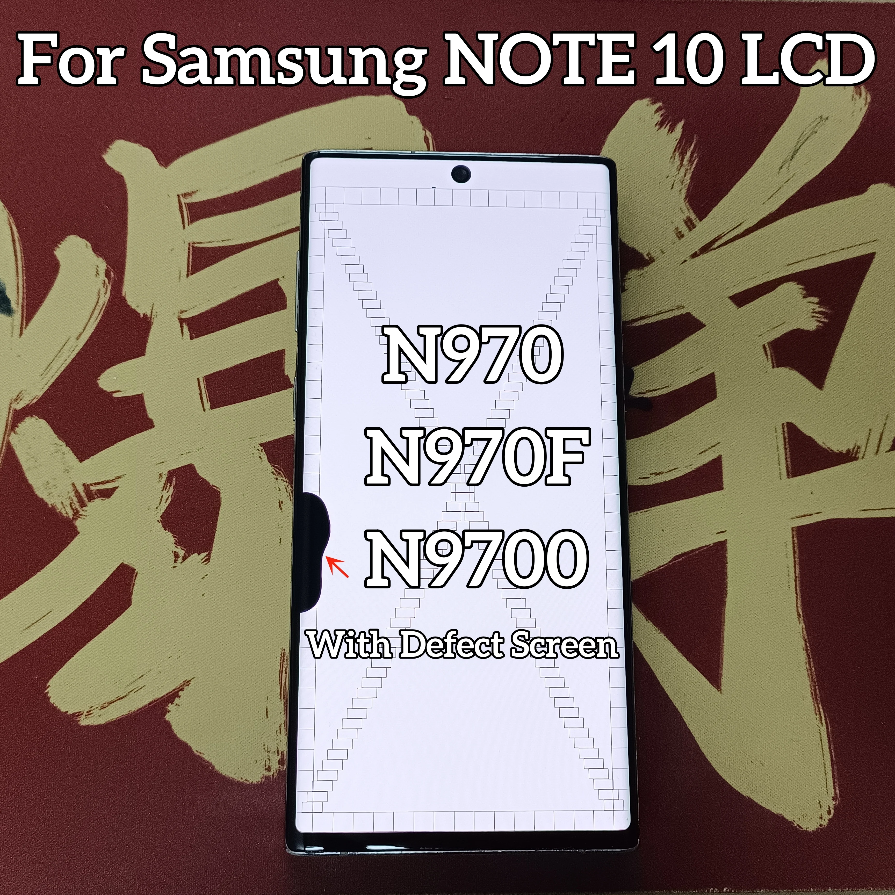 100%  Tested Super Amoled For Samsung Galaxy Note10 N970F N970 N9700 LCD Display Touch Screen Digitizer Assembly,With Defect