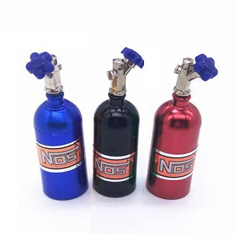 2Pcs Metal Simulated NOS Nitrogen Bottle for 1/10 RC Crawler Car Traxxas TRX4 Defender Bronco RC4WD D90 Axial SCX10,2