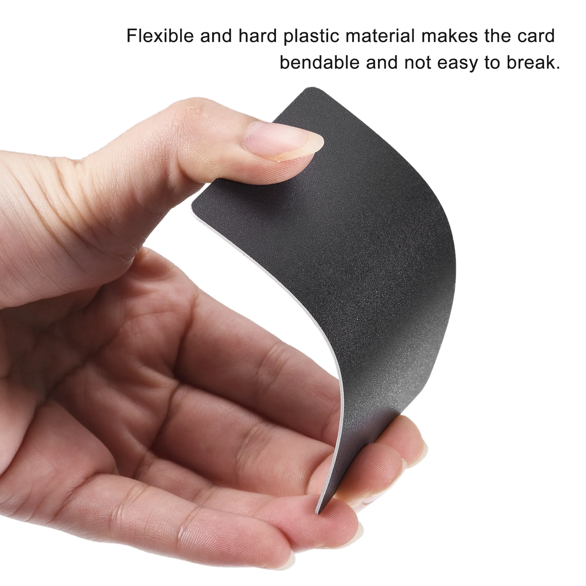50 sztuk 87mm x 55mm puste karty pcv czarna plastikowa karta 14mil/15mil/28mil/30mil do drukarki identyfikatorów jakość graficzna — zdjęcie produktu 4