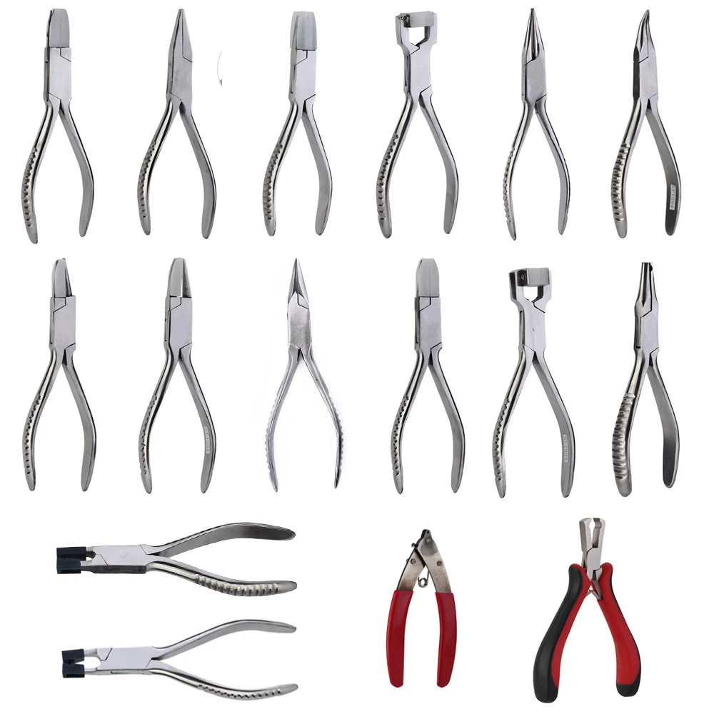 glasses plier set several types for option spectacle adjusting plier glasses pliers tool nose pad arm temple bridge adjustment