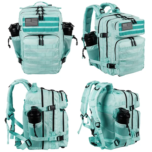 Imagen 2 del producto Mochila táctica LHl 35L, bolsa de gimnasio para atleta pequeño para hombres/mujeres, mochila Molle para viajes al aire libre y senderismo con portabotellas