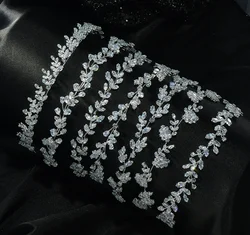 Bridal Headbands Wedding Headdress Cubic Zirconia CZ Bride Tiaras Diadem Women Girl Hairband Party Prom Hair Jewelry Headpiece