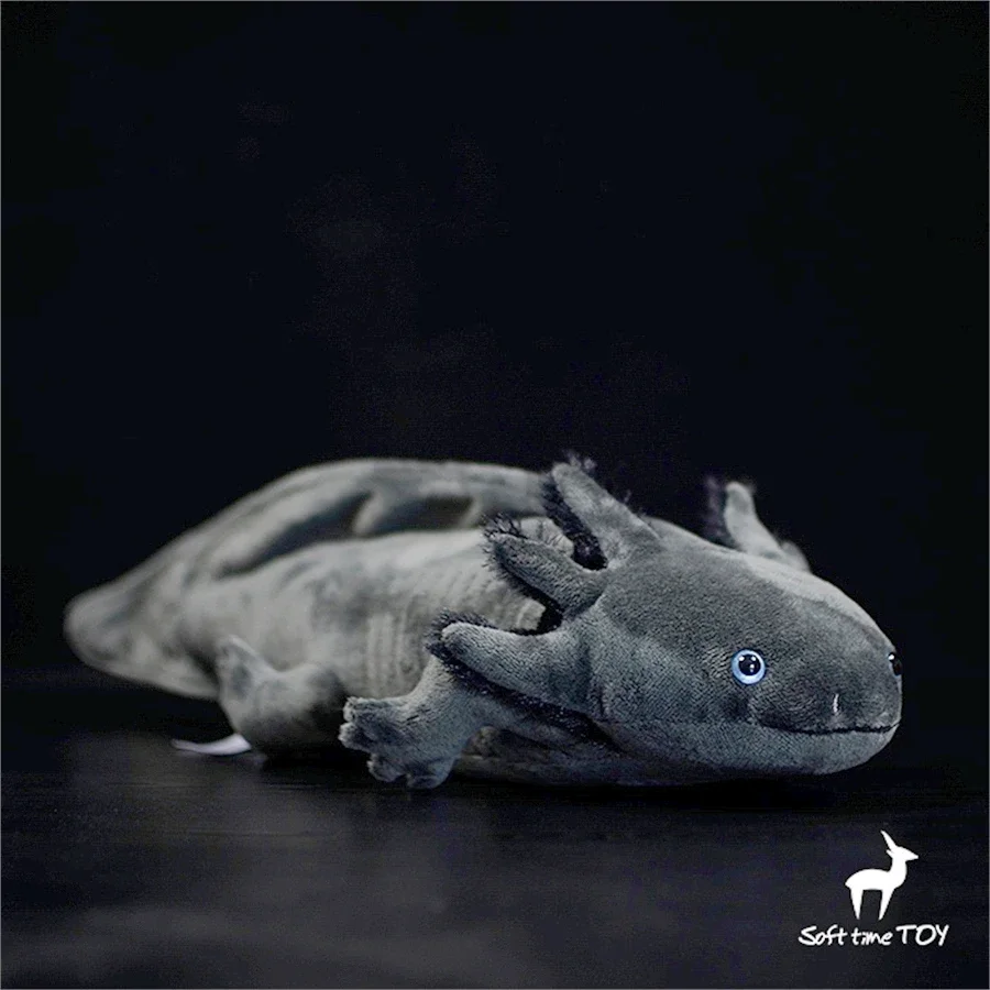 Axolotl alta fidelidad Anime lindo Newt Plushie salamandra juguetes de peluche animales realistas simulación muñeco de peluche Kawai juguete regalos chico