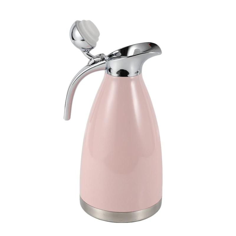 2L Flask Thermal Hot Water Jug Pitcher Stainless Steel Double Layer Insulated Pot Vacuum Bottle Coffee Milk Tea Kettle Water Pot