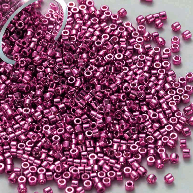 2000 stücke 11/0 1.3*1,6mm Generisches Metallic Farbe Glas Perlen Japanischen Uniform Lose Distanz Seed Perlen für Schmuck, der DIY Nähen