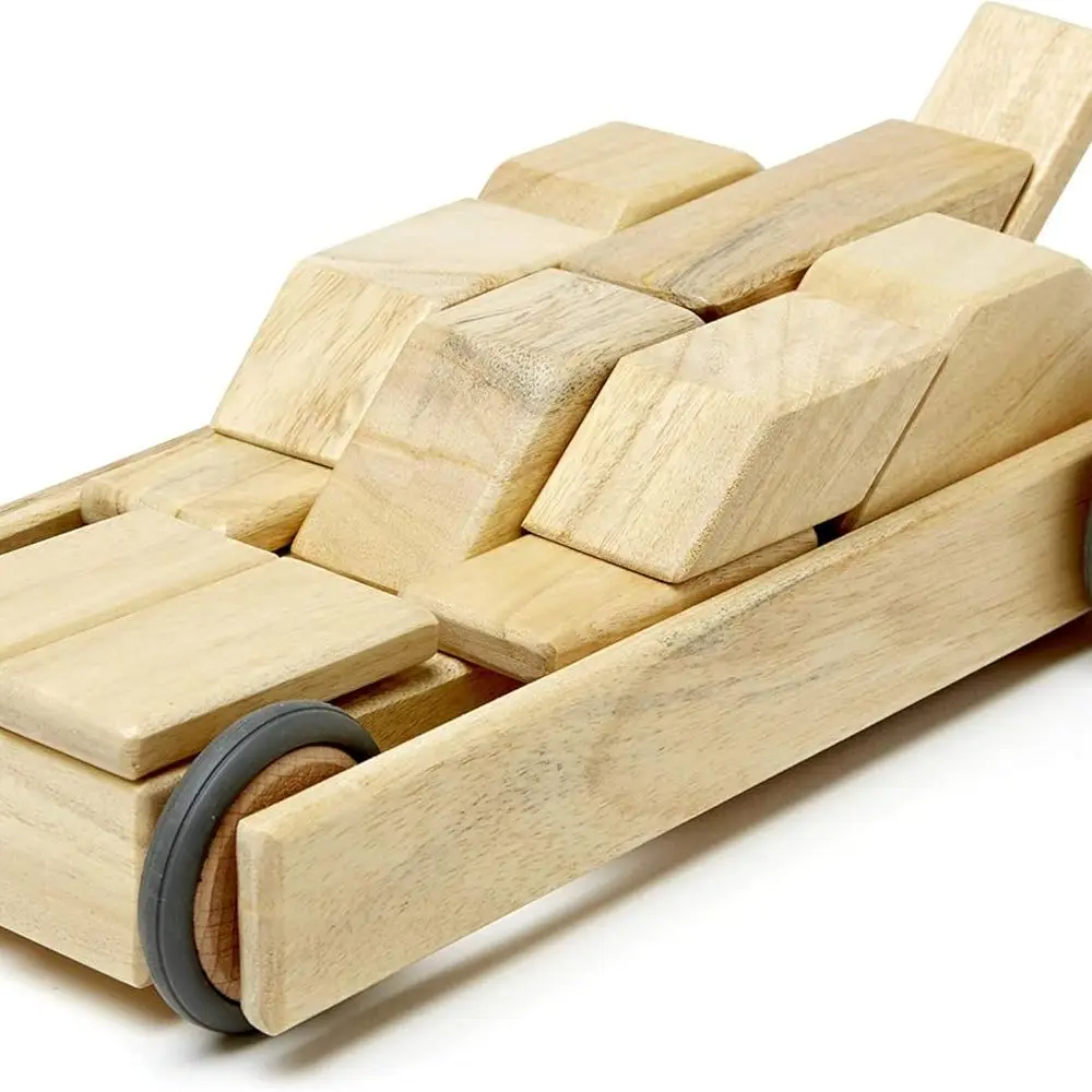 Blocchi magnetici in legno naturale Tegu, 42 pezzi, adatti dai 1 ai 99 anni