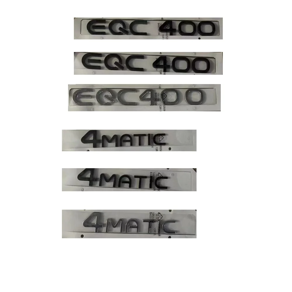 

Chrome Matt Gloss Black Letters Number Trunk Emblems for Mercedes EQC400 4MATIC SUV AWD N293