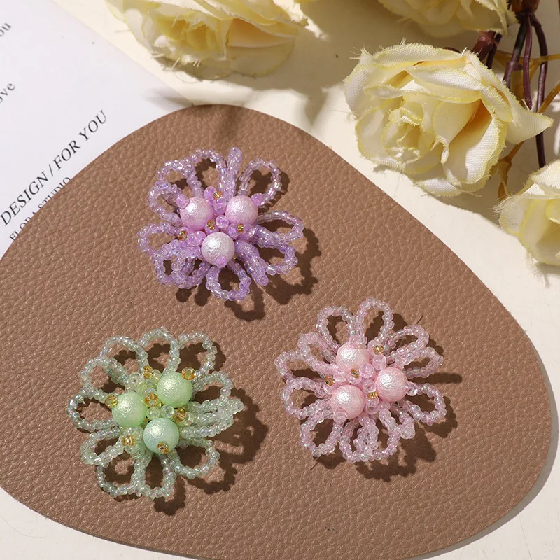 Shoe Charms Beaded Pearl Hollow Flower 1 Piece Summer Resin Clips for Clogs Sandals Vacation Lightweight Non Slip Versatile