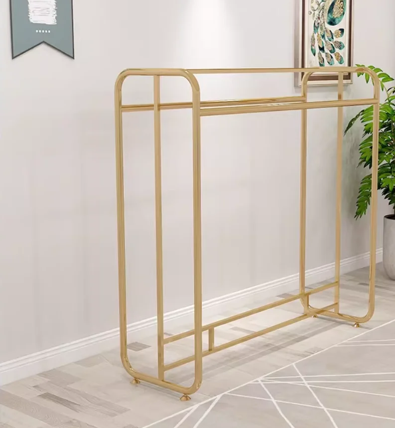 Light luxury wrought iron clothing store hanging clothes rack, Nakajima high-end women's clothing store, Nakajima minimalist dis