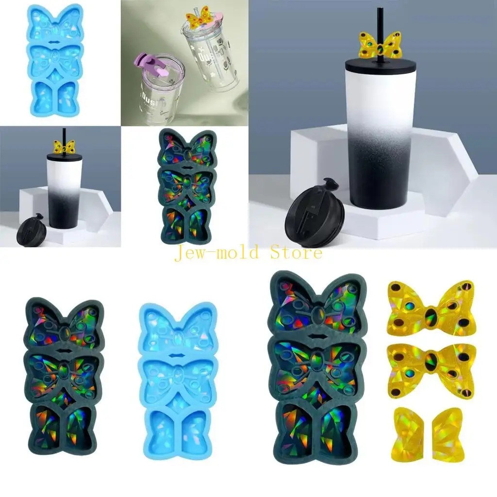 

C71B Light and Bowknot Straw Silicone Molds Resin Casting Mold