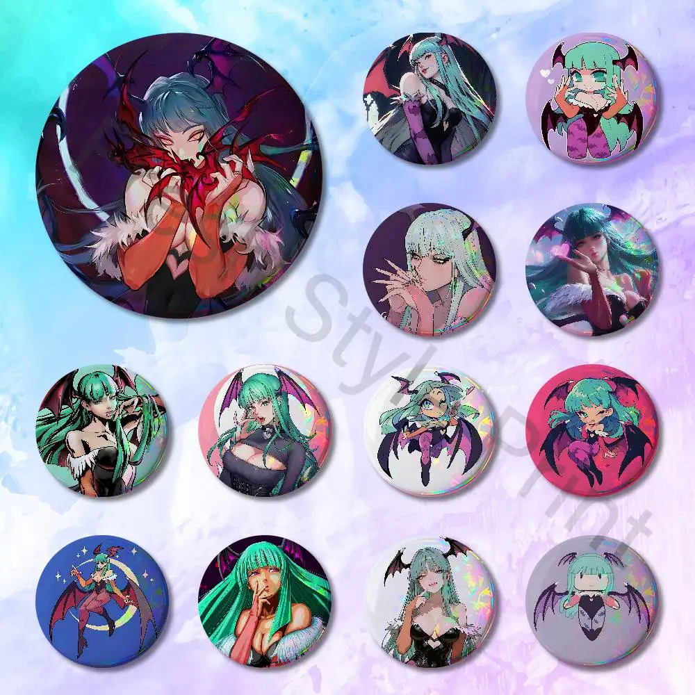 

Game M-Morrigan A-Aensland 32mm 58mm 75mm 44mm 25mm Anime Badges Brooches DIY Pins Decorations Birthday Gifts