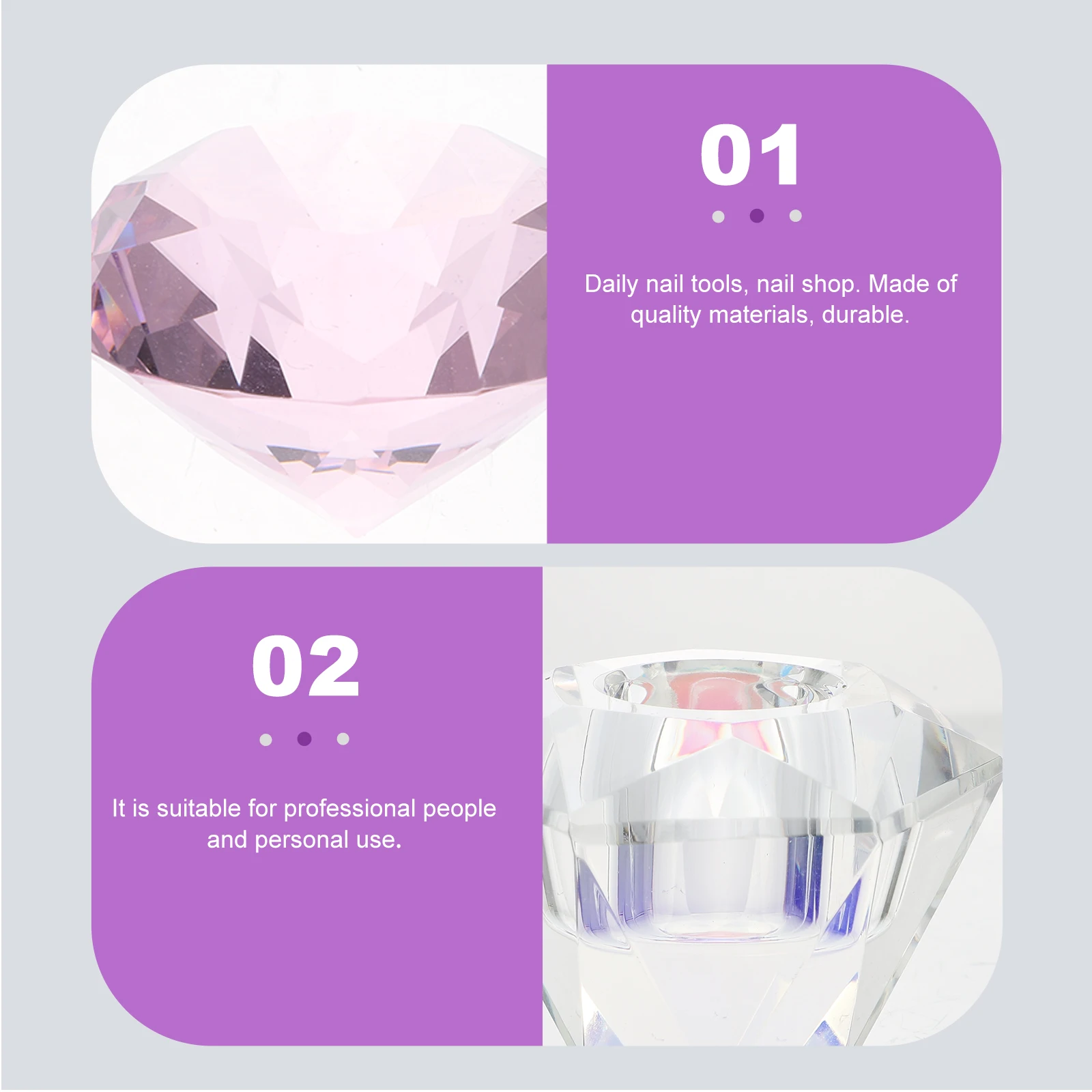 1Pcs Nail art Kristall Unregelmäßige Tasse Robuste Acryl Flüssigkeit Pulver Mischen Maniküre Salon Nagel Glas Behälter Wesentliches Zubehör