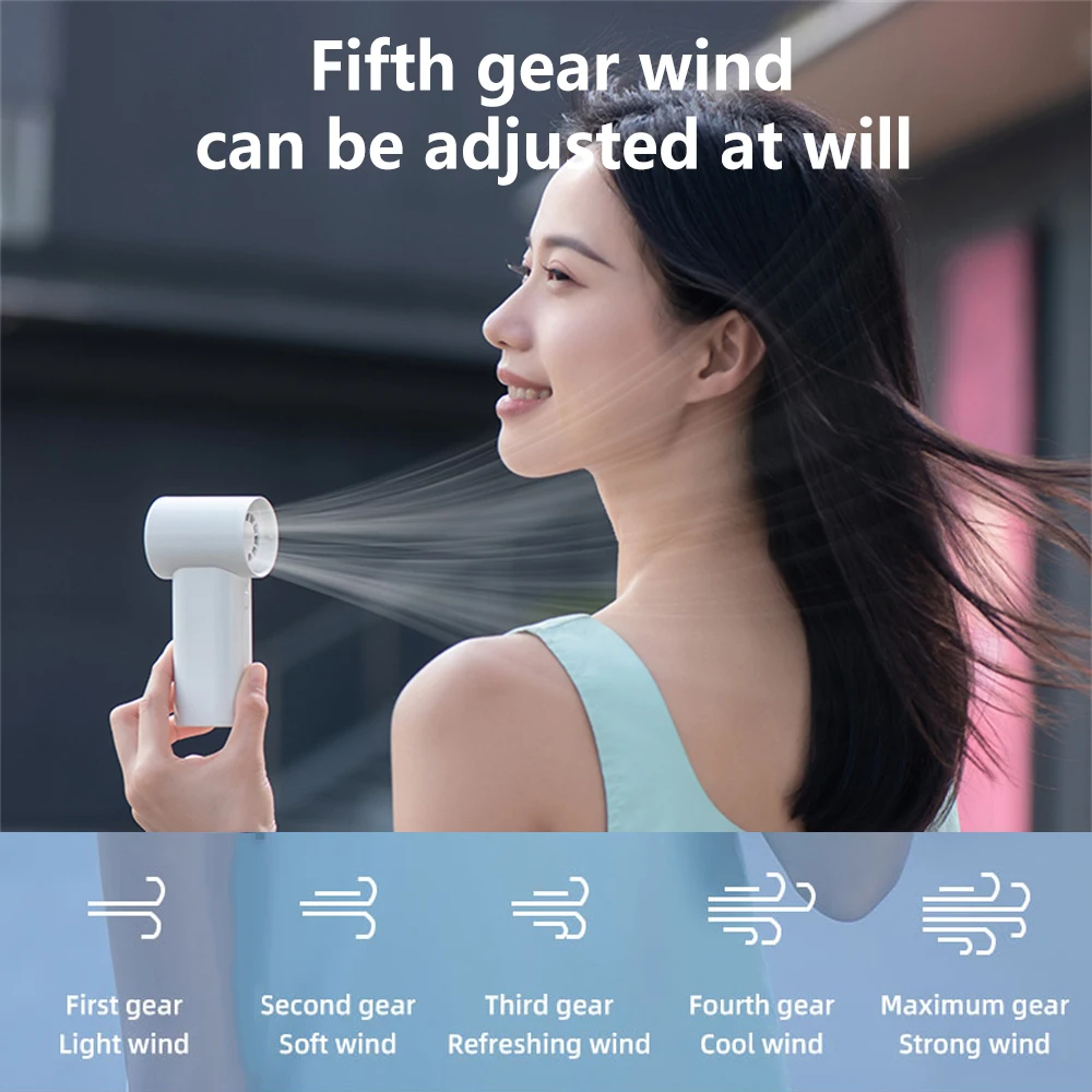 Mini Turbo Jet Fan Electric Air Duster with 5 Gear Adjustable 150000RPM Wind Speed 52m/s Car Computer Cleaning Blower Tool