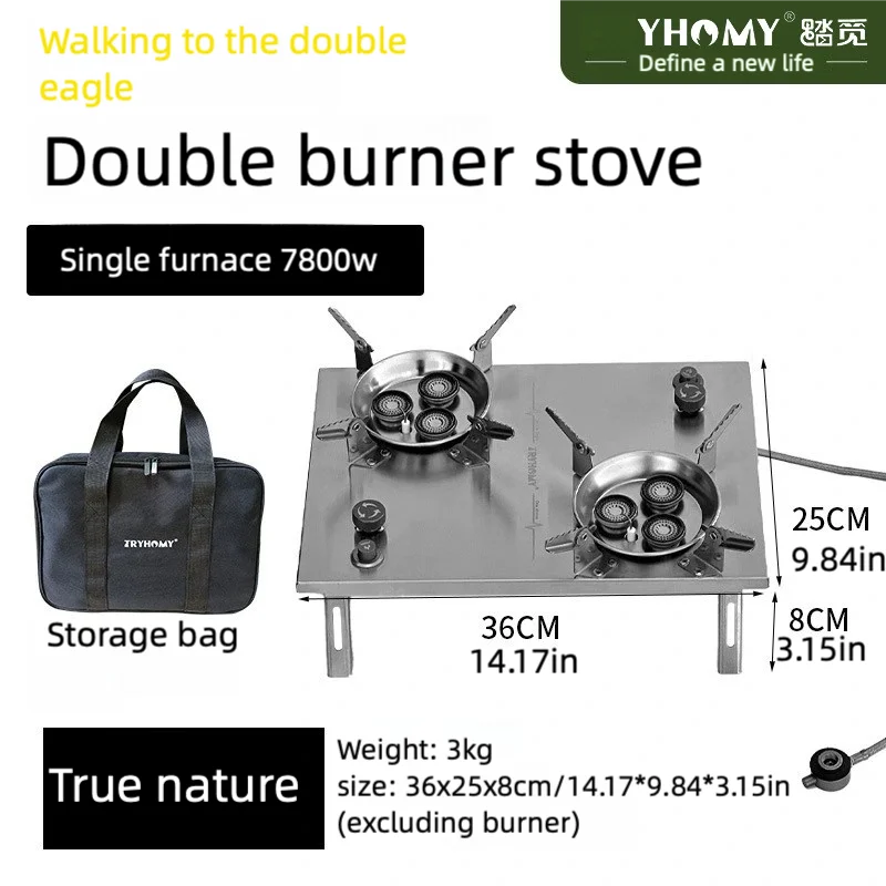 Tryhomy IGT التخييم الهائج النار مزدوجة حبة موقد للطي يندبروف موقد غاز موقد غاز IGT الجدول وحدة واحدة مزدوجة رئيس موقد #6