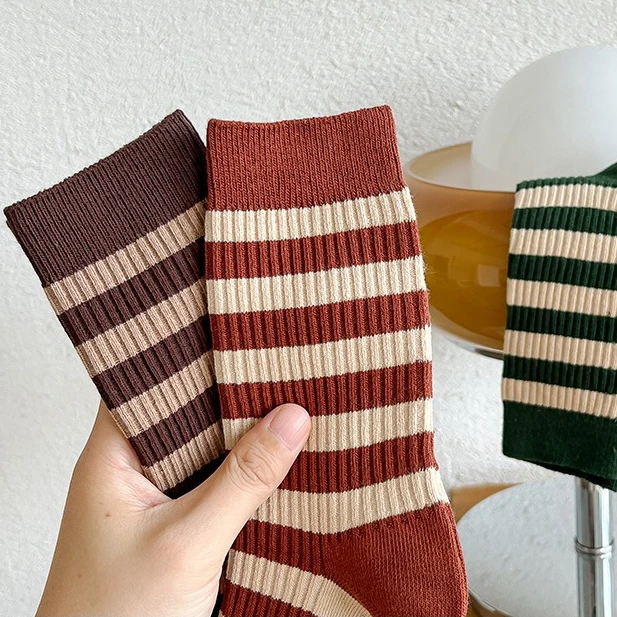 

Женские носки, осенне-зимние утепленные теплые зимние носки в народном стиле, вязаные носки в стиле ретро в скандинавском стиле