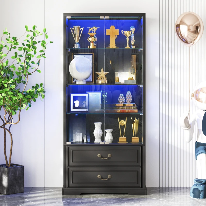 

Large storage cabinets, display cabinets with LED lights, living room bookcases, modern minimalist shelves, bedroom wardrobes