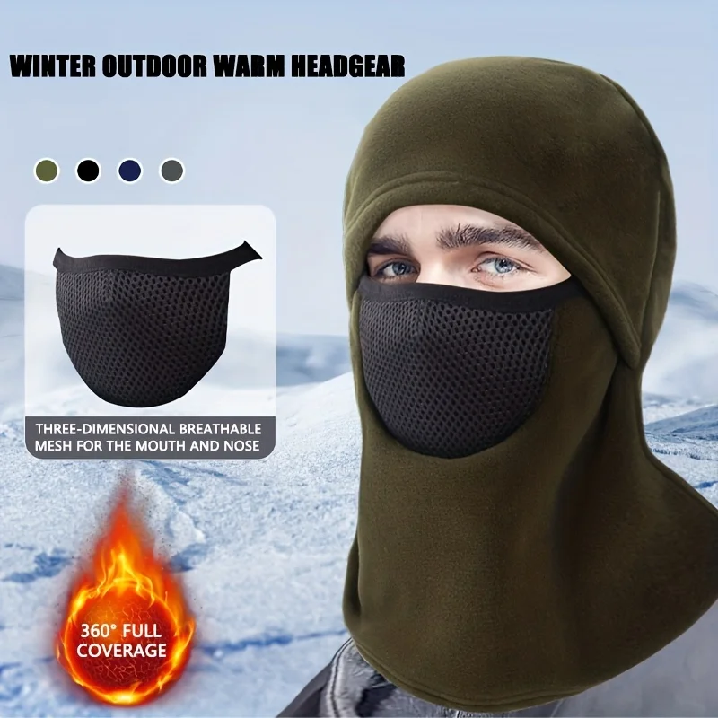 

Winter Warm Balaclava Mask Windproof Thinkened Polar Fleece Motocycle Mask Thermal Breathable Outdoor Cycling Ski Face Mask