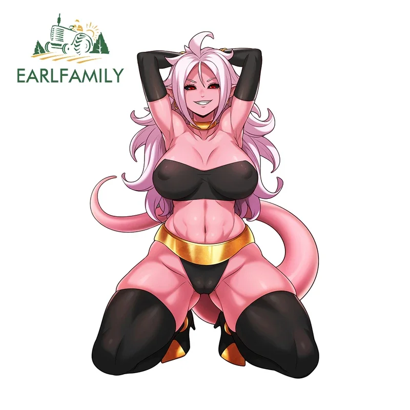 EARLFAMILY 13 سنتيمتر x 8.6 سنتيمتر الشيطان الحيوان فتاة ملصقات السيارات هنتاي أنيمي دراجة نارية ملصق مائي الإبداعية انسداد خدش النوافذ ديكور