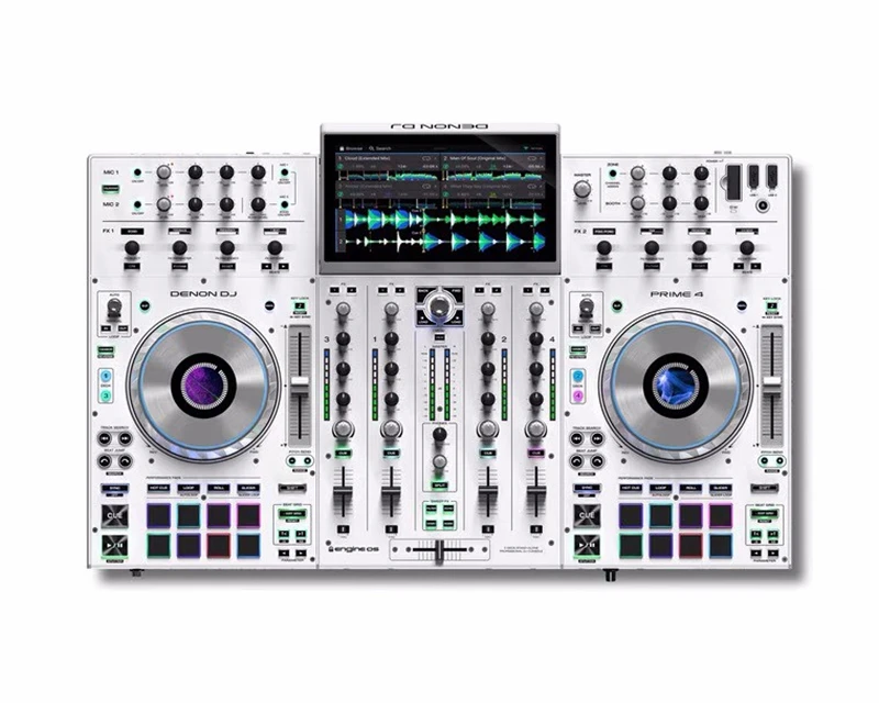 DJ Prime 4 Edição Limitada Branco Mixer Controlador Sistema, Produtos 100% Originais