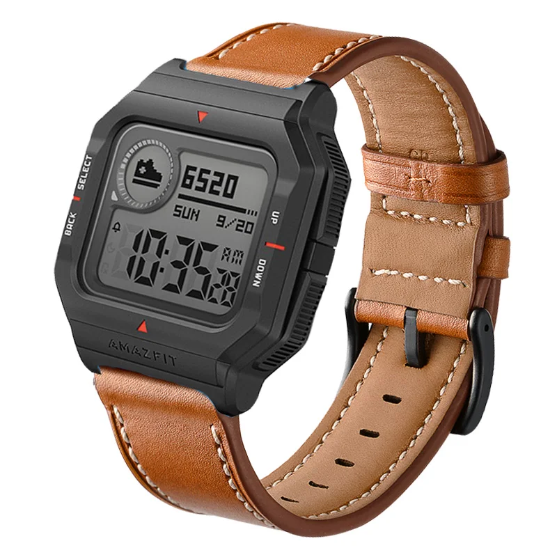 20mm 22mm Leather loop band For Amazfit Neo GTS 4/2/2e/GTS2 Mini/3 GTR 42/47mm/GTR2/2e/3/4/3 pro Bracelet Amazfit bip strap